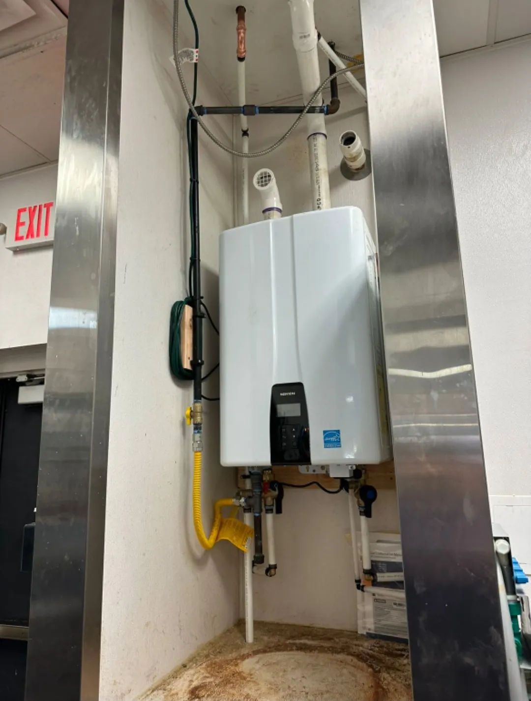 Tankless water heater installation